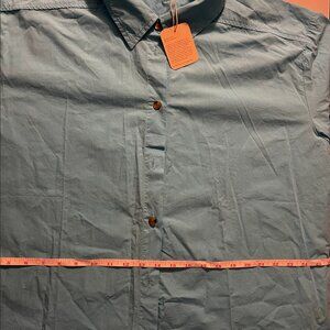 ✨ DONNI  The Pop Button Down – Teal | Size Large | NWT ✨